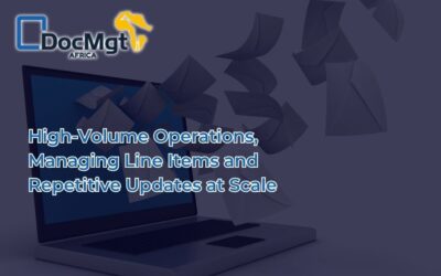 High-Volume Operations, Managing Line Items and Repetitive Updates at Scale